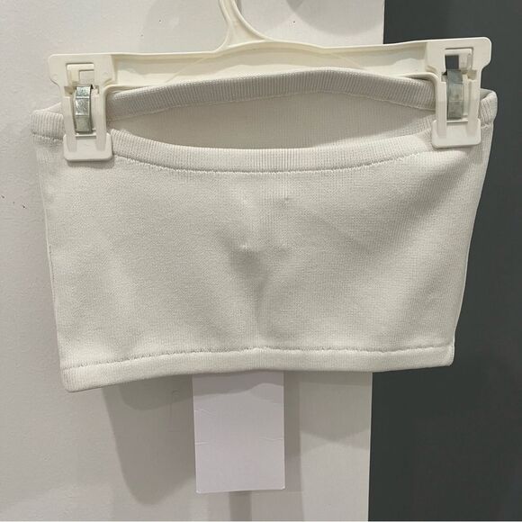 NWT Helsa Studio White Strapless Bertil Bandeau Tube Top size S - Picture 4 of 5